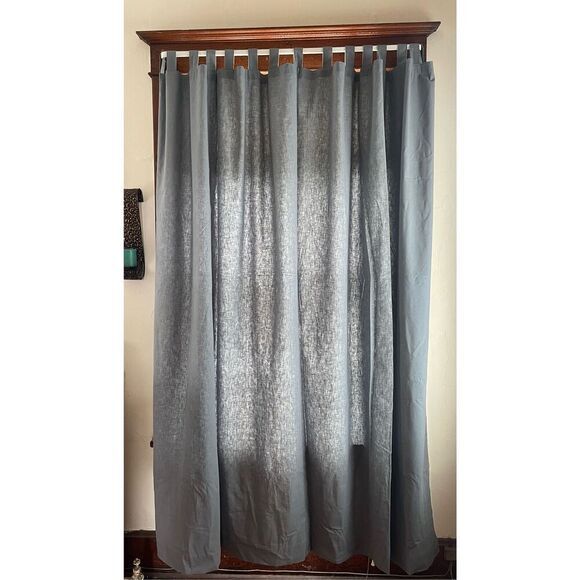Gray Room Window Cotton Lined Relaxed Light Filtering Blackout Curtains Drapes L - Picture 1 of 7
